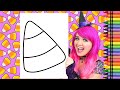 How To Color a Candy Corn (Halloween) | Crayons