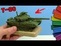 ЛЕПИМ ТАНК из пластилина Т-90 ВАР ТАНДЕР | War Thunder