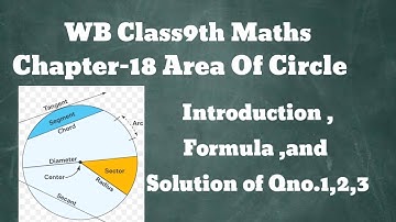 Chapter18 Area of Circle|Introduction and Qno.1,2,3|WB class9 maths