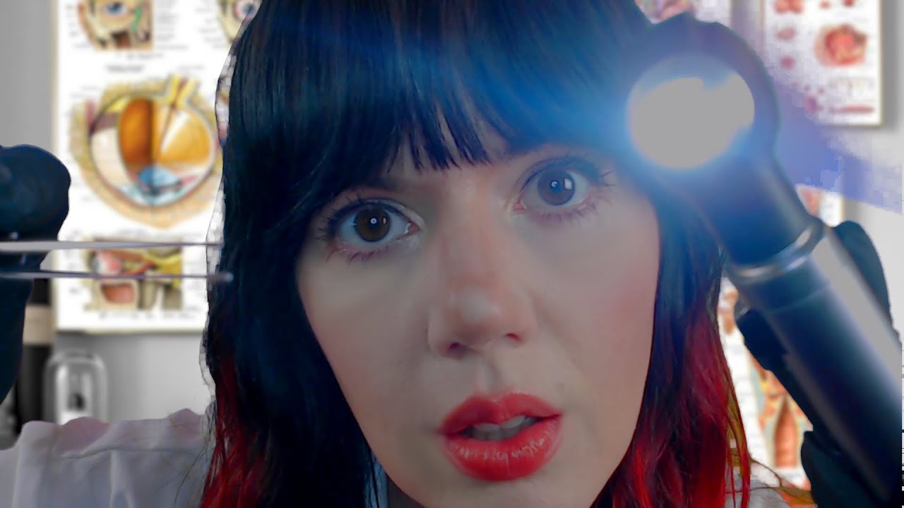 [ASMR] Medical Ear Exam and Ear Cleaning Doctor RP (Otoscope, Ear Picks, Latex Gloves, White noise)