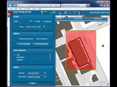 Lewiston ME GIS Flexviewer Printing