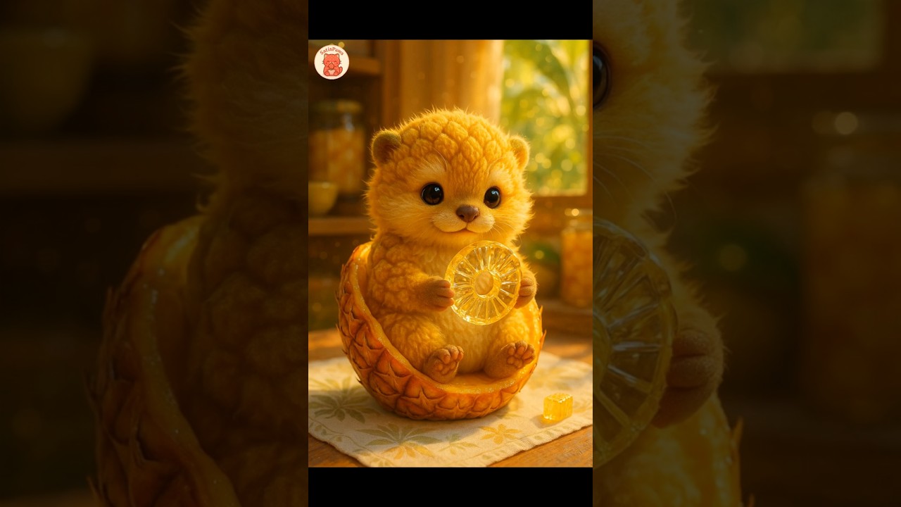 Pineapple Otter Eating 🍍🦦  