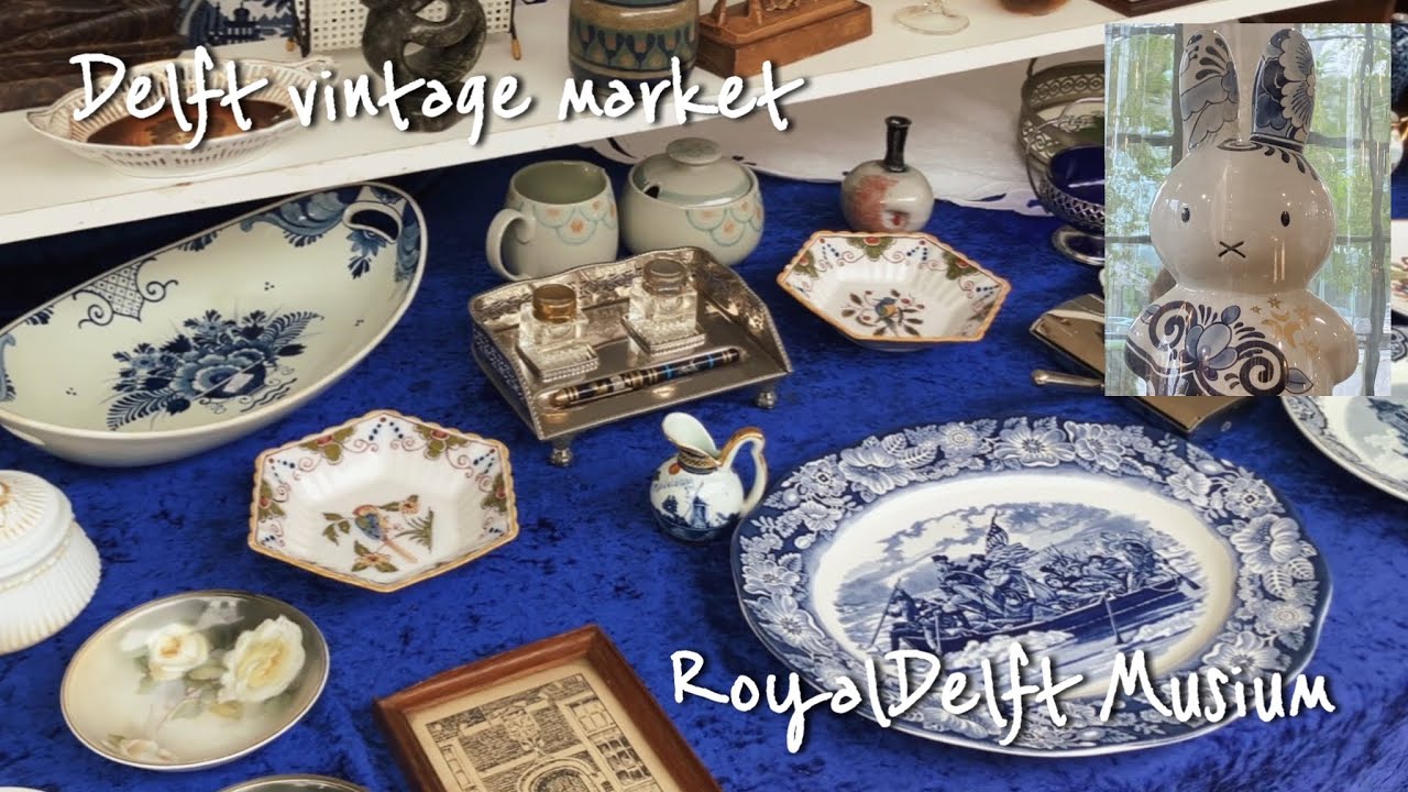 【オランダ街歩き】デルフトの蚤の市へ行く♪ロイヤルデルフト工房の見学、フェルメールが見た眺望は今…
