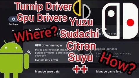 Turnip/Gpu Drivers for Nintendo Switch Emulator