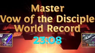Destiny 2 - Master Vow of the Disciple Speedrun World Record (23:08)