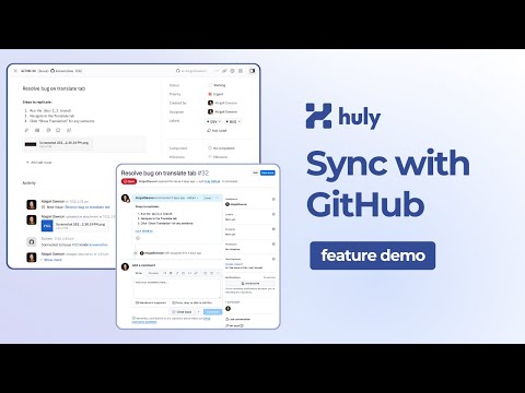 Sync your Huly projects with GitHub