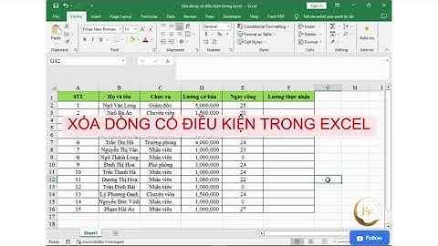 Xóa dòng có điều kiện trong excel - thủ thuật cực hữu ích