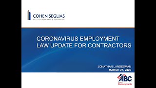 Coronavirus Employment Law Update for Contractors (Pennsylvania)