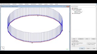 Analysis of Circular beam / beam curved in plan by using STAAD Pro connect
