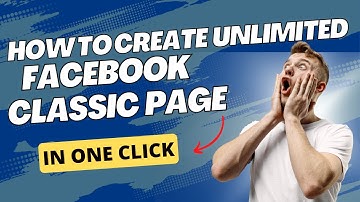 How To Create Facebook Classic Page 2023 yt bros