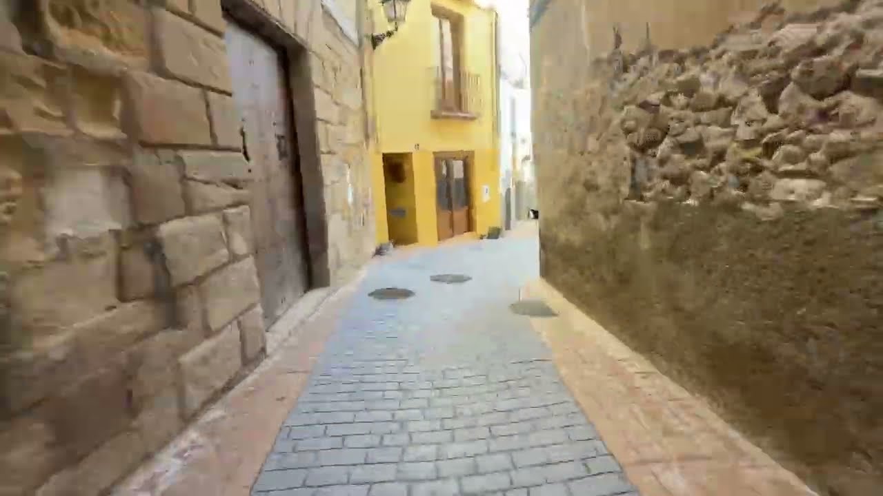 Walking through Cornudella de Montsant, Spain (8x speed)