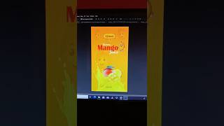 Mango Juice Packaging Design | Poster Design For Social Media | CoralDRAW #shorts #coraldraw