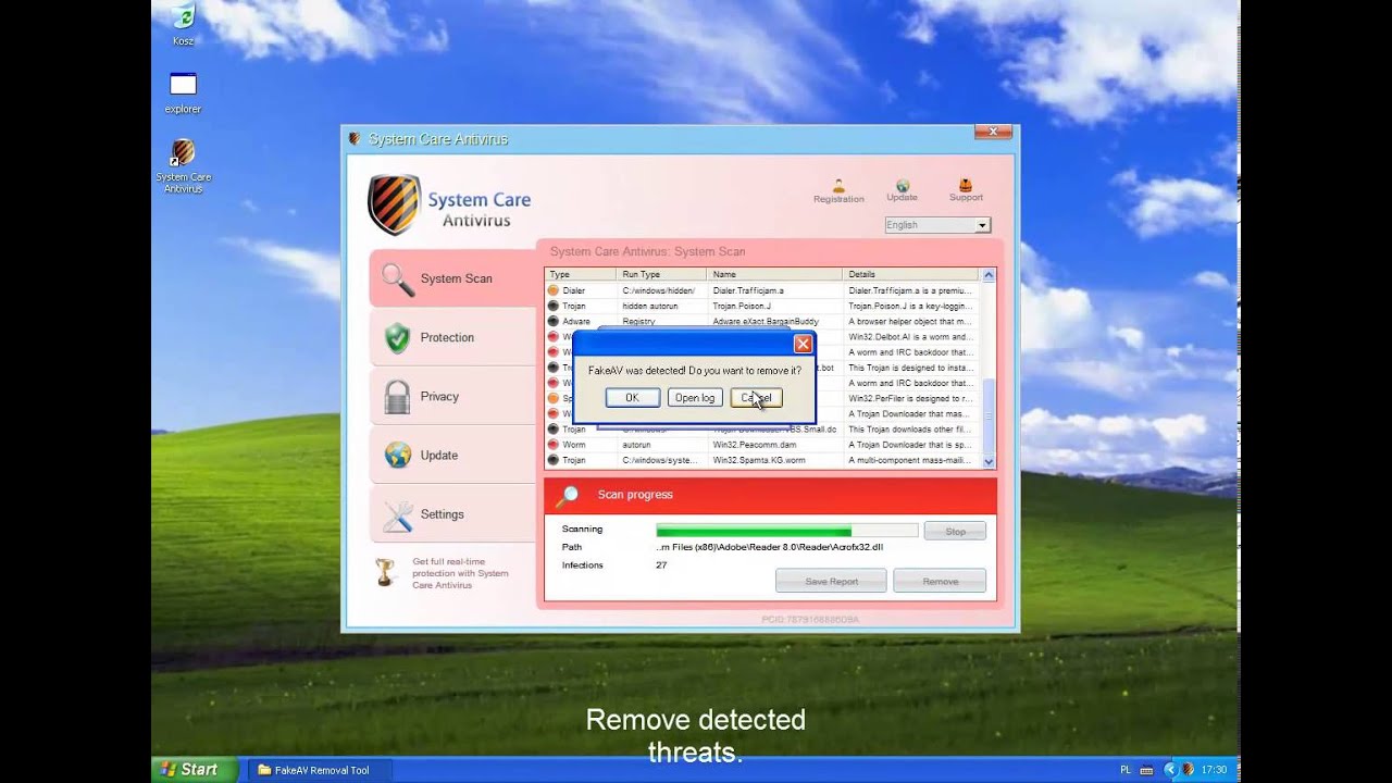 How to remove System Care Antivirus using FakeAV Remover? - YouTube