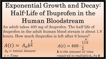 Exponential Growth and Decay: Half-Life of Ibuprofen in the Bloodstream
