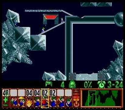 Lemmings - Taxing Level 28 Solution