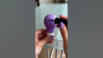 DIY Colored Light Bulb Hack Using Nail Polish! #DIY #lighting #hack #shorts