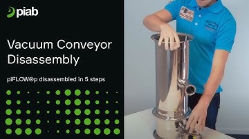 Vacuum conveyor disassembly - Piab
