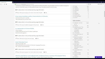 An example search from DataCite