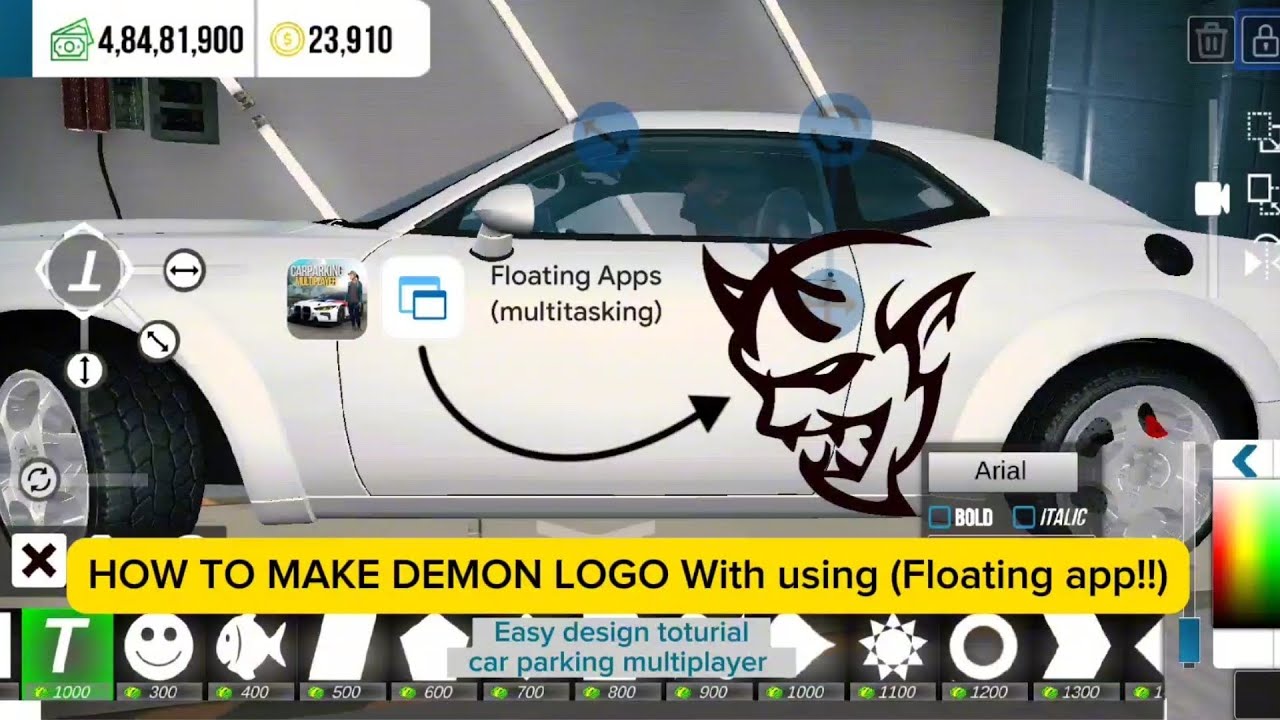 КАК СДЕЛАТЬ ЛОГОТИП ДЕМОНА с помощью многопользовательской парковки (плавающее приложение!!)