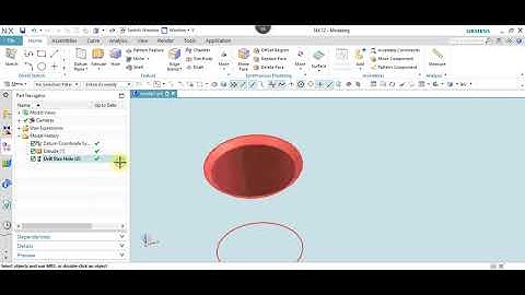 NX 12.0 Tutorial Tamil 30 : Hole | Modeling | NX | Unigraphics