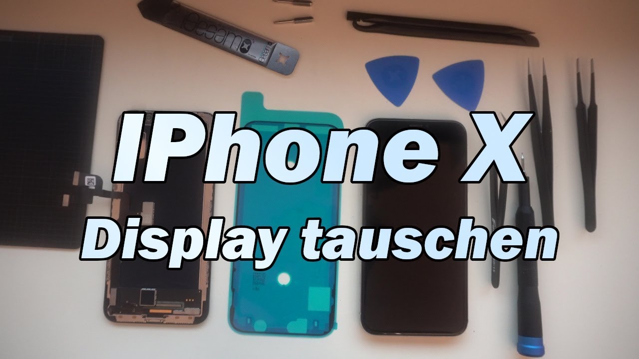 Display Akku Wechsel Glas Bildschirm Austausch Knopf Apple iPhone X Reparatur 