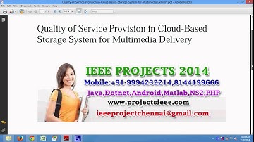Quality of Service Provision in Cloud Based Storage System for Multimedia Delivery
