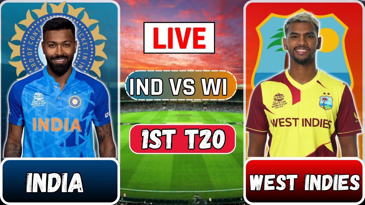 Live IND vs WI WI vs IND T20 Match Live Streaming India vs Westindies Live Cricket Match Today