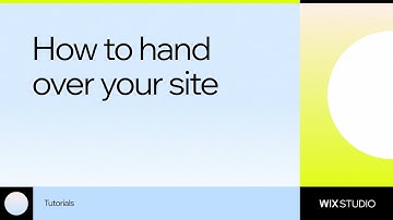 How to handover your site to clients with Wix Studio