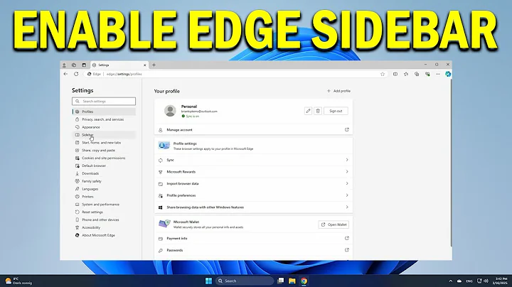 How To Enable Sidebar In Microsoft Edge - Quick Fix