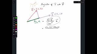 Precalculus projection of vectors