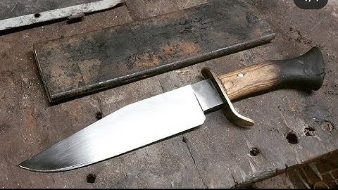 FORGING A TEX-ish BOWIE (first attempt at a hidden tang)