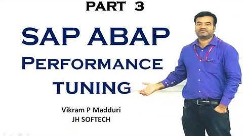 SAP ABAP Performance Tuning Part 3