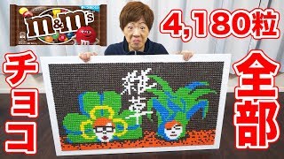 【約4,180粒】M&M’S®だけで作った超巨大アートがガチで芸術品www