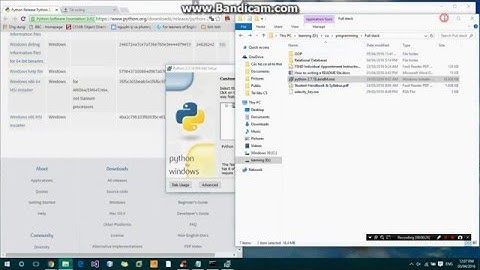 Install python 2.7.10 on window 10 (64-bit).