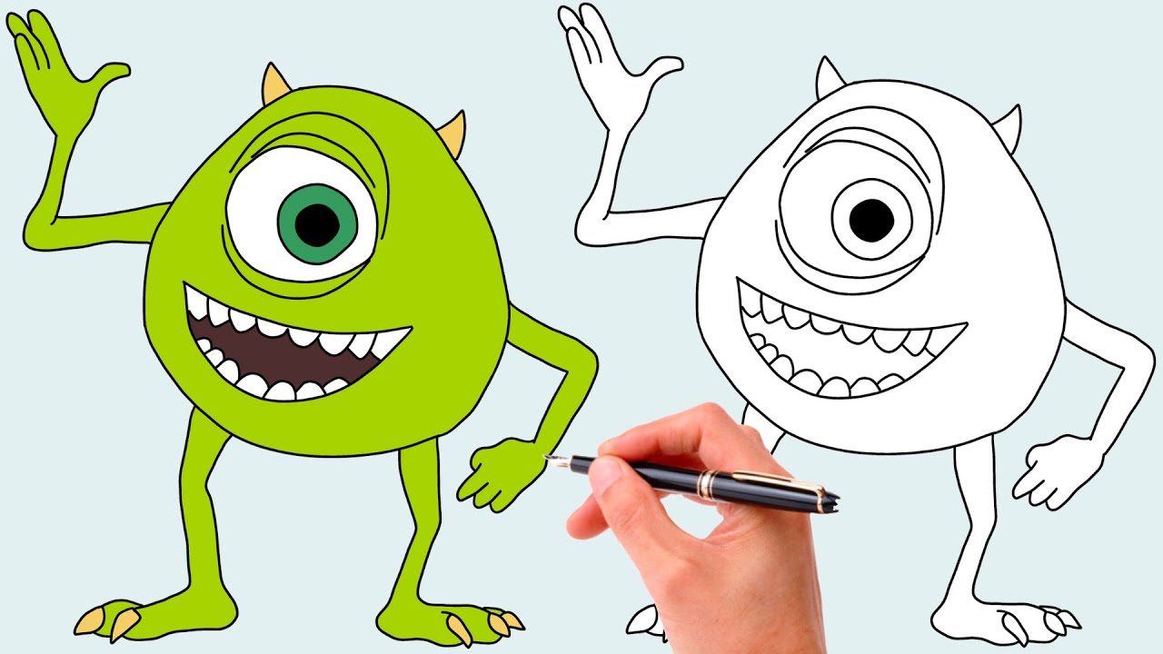 Comment Dessiner Bob Razowski de MONSTRES ET CIE | Dessin de Monstres et Cie