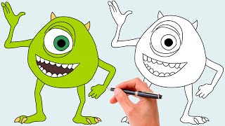 Comment Dessiner Bob Razowski de MONSTRES ET CIE | Dessin de Monstres et Cie