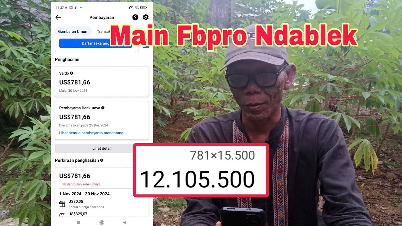 Main fbpro ndablek gajian 781 dollar