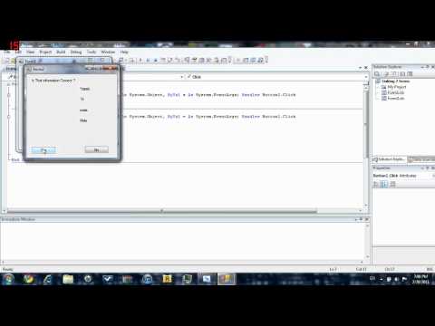 Visual Basic Tutorials in Arabic Lesson 4 , Using 2 forms in the same project , pt.3