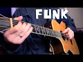 Funky acoustic slap and pop riff for beginners guitar lesson