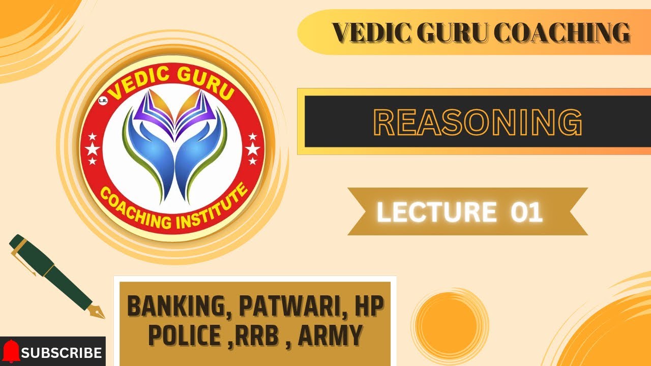 REASONING || Lecture 1- Coding and decoding || Vedic guru coaching ...