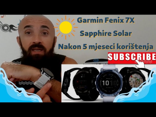 Garmin Fenix 7X Sapphire Solar Smartwatch - Mineral Blue Titanium