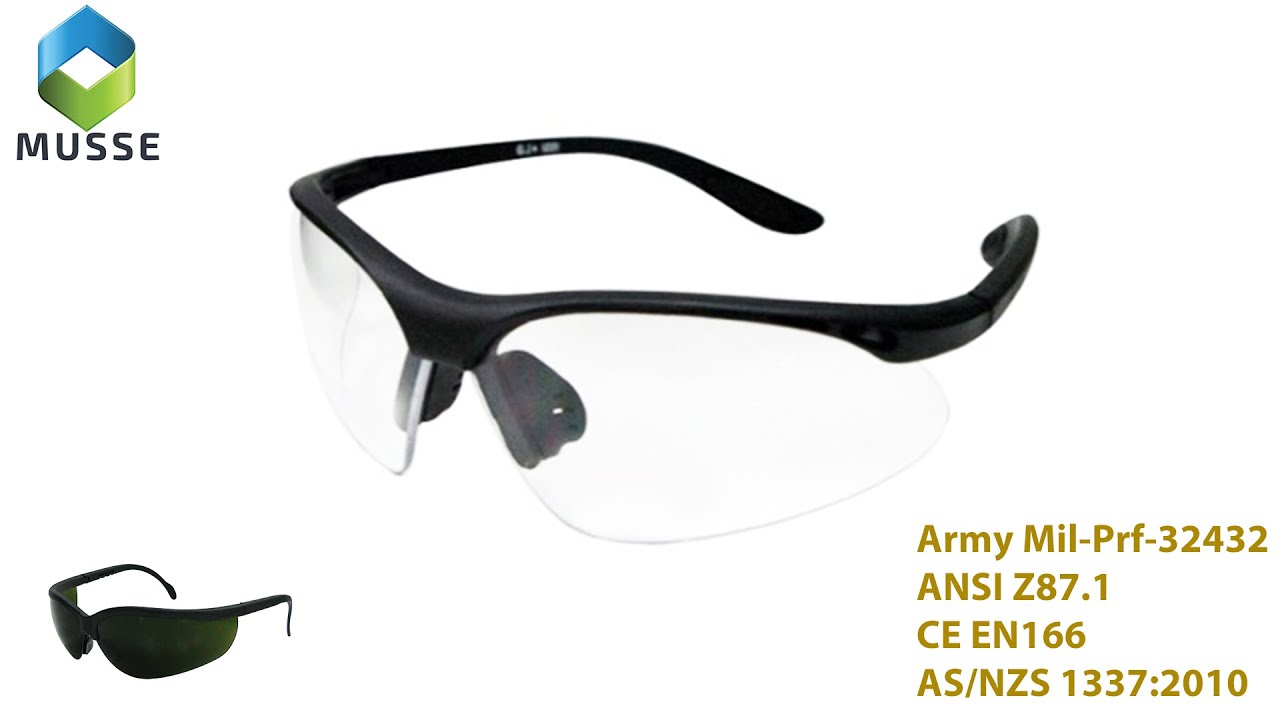 Tactics safety glasses MU-13348, Approved ARMY MIL-PRF-32432, Taiwan ...