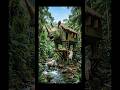Built a Hidden Bamboo Treehouse EP 1 | Amazing Tribal Bamboo Craft 🎋 #bamboohouse #shorts