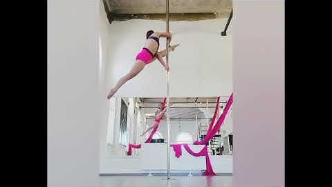 Bunny the Artist pole dance elbow bracket split workout video bunnytheartist rúdtánc Budapest