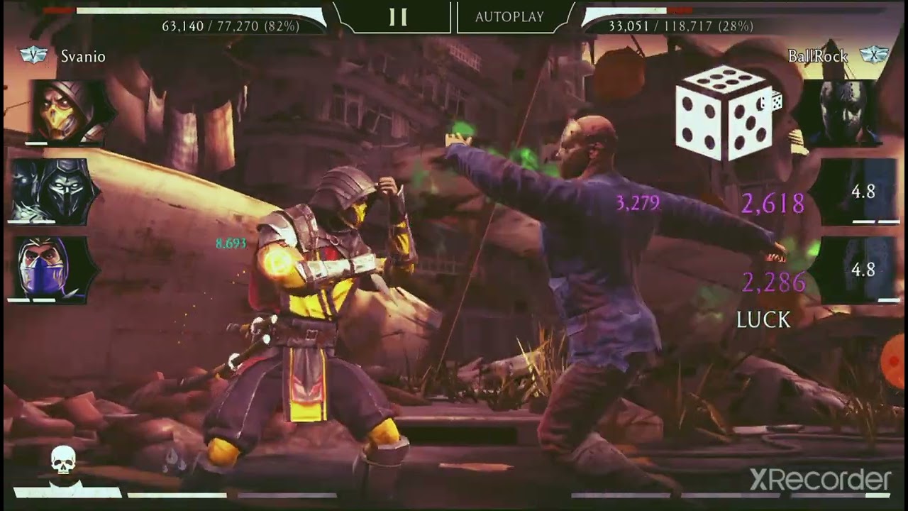 MK MOBILE – KILLING BY BLOCKING [MK11 NOOB SAIBOT RAIN SCORPION]
