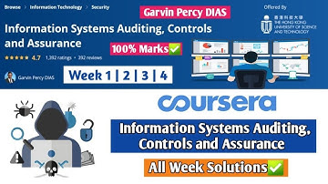 Information Systems Auditing Controls and Assurance | Coursera | Week 1 to 4 | All Week Solutions