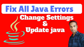Fix All Java Errors - Change Settings And Update Java