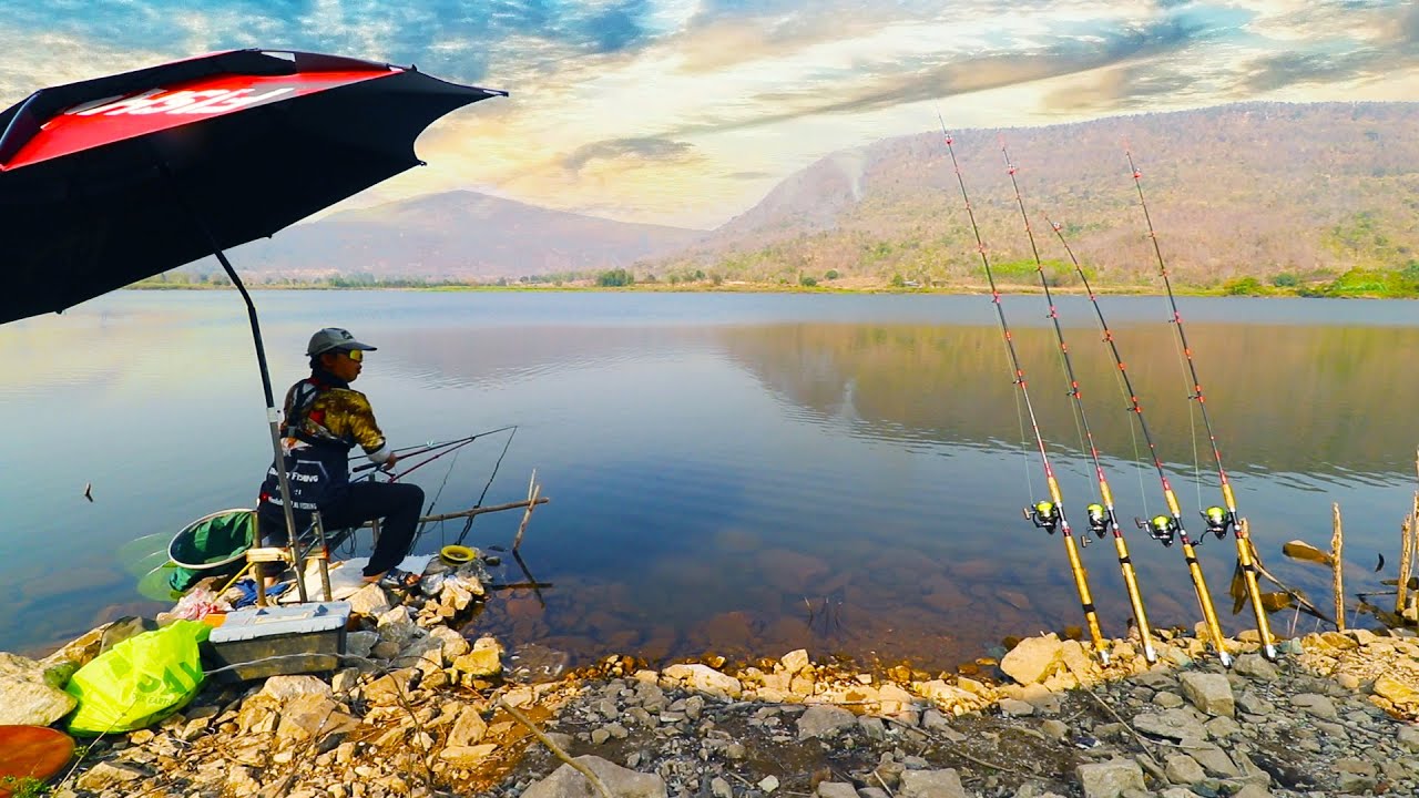 ตกชิงหลิวหน้าดิน ลากเบ็ดลงน้ำตอนเผลอ เกือบพลาดแล้ว อ่างเก็บน้ำชำนาค จ อุตรดิตถ์ P.NU FISHING