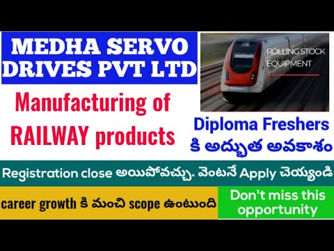 Wonderful Opportunity for Diploma Freshers in Medha Servo Drives Pvt