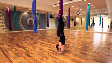 Aerial Yoga Intro: Health & Fitness Benefits, Basic Poses @ Still & Moving Center Honolulu Hawaii